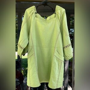 Free People Light Green Mini Dress